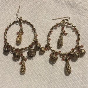 Elegant Gold Chandelier Earrings
